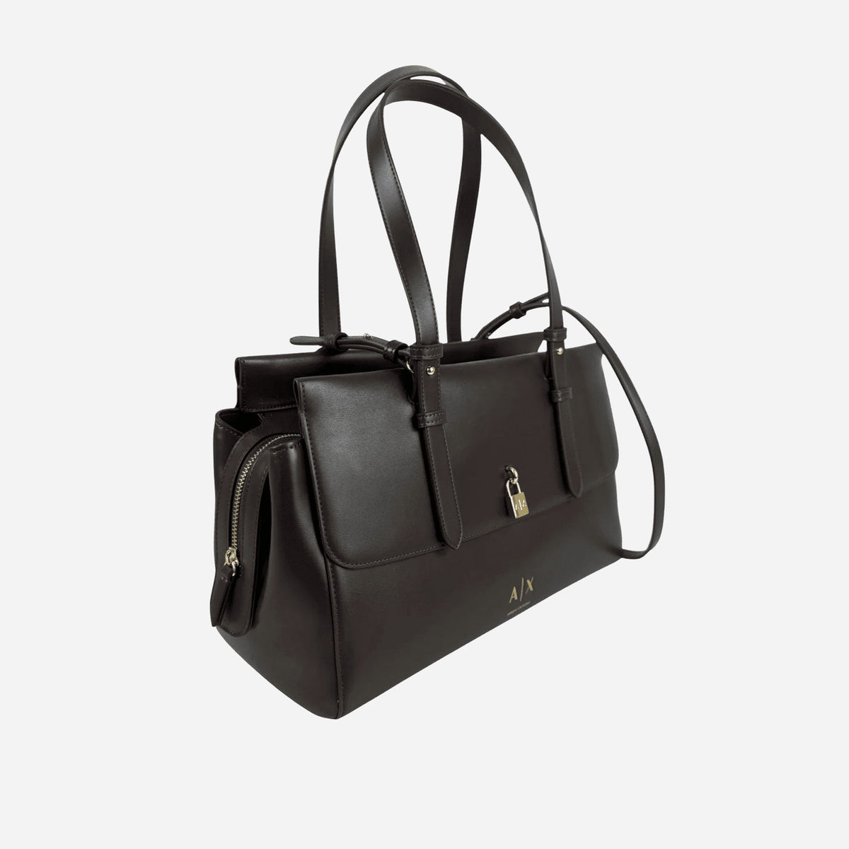 ARMANI EXCHANGE Borsa a mano media con patta e lucchetto ANTAGONIST 