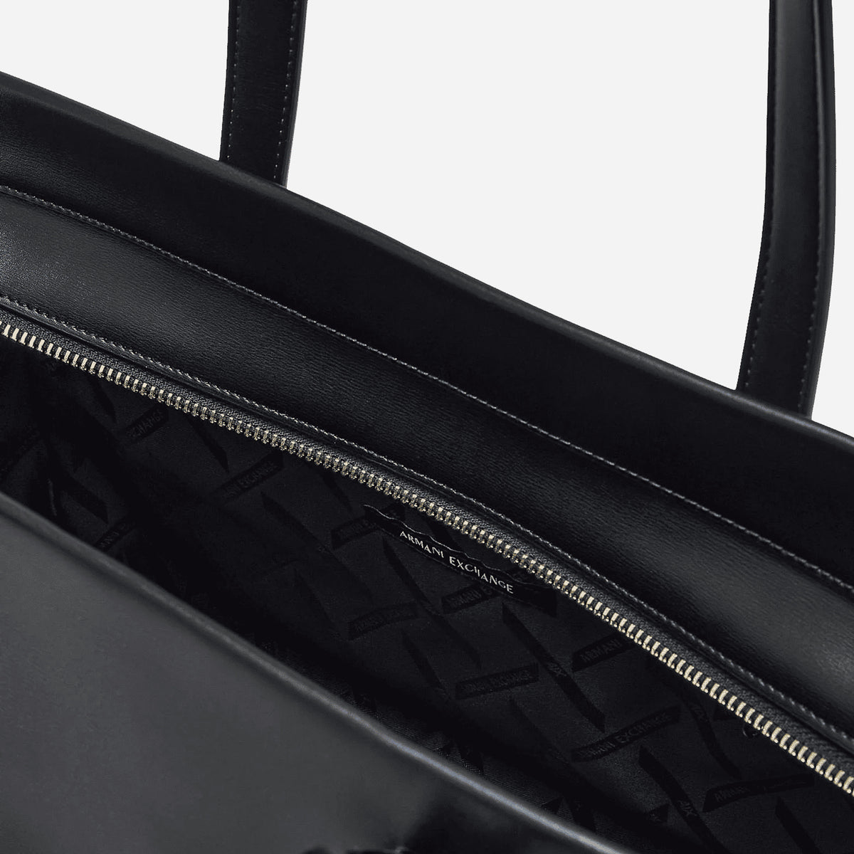 ARMANI EXCHANGE Borsa a mano media con patta e lucchetto BLACK 
