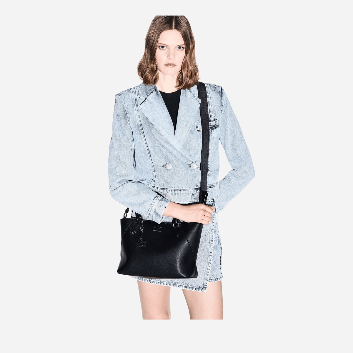 ARMANI EXCHANGE Isabel Borsa media a mano BLACK 
