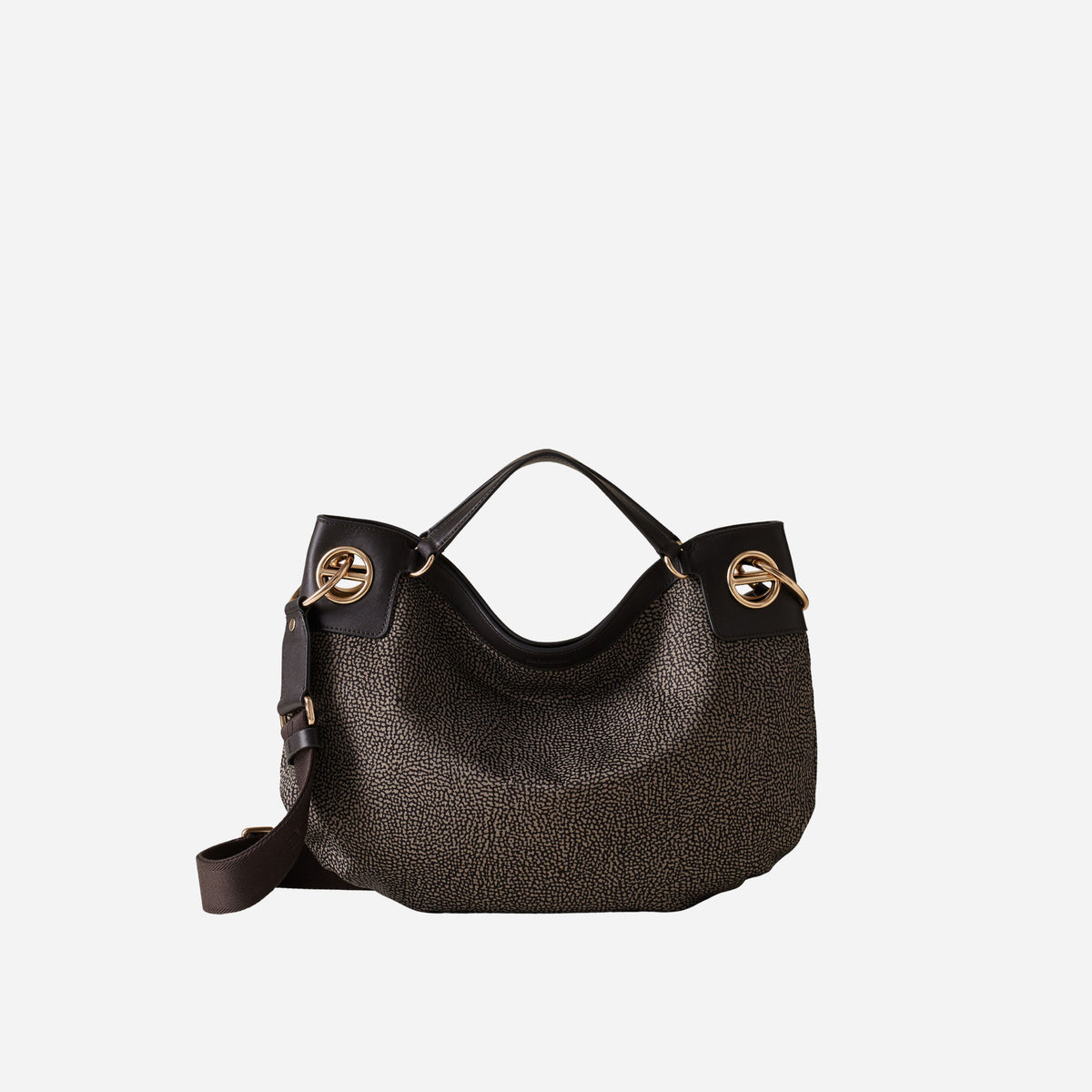 borbonese LONDON BORSA HOBO MEDIUM CATRAME 