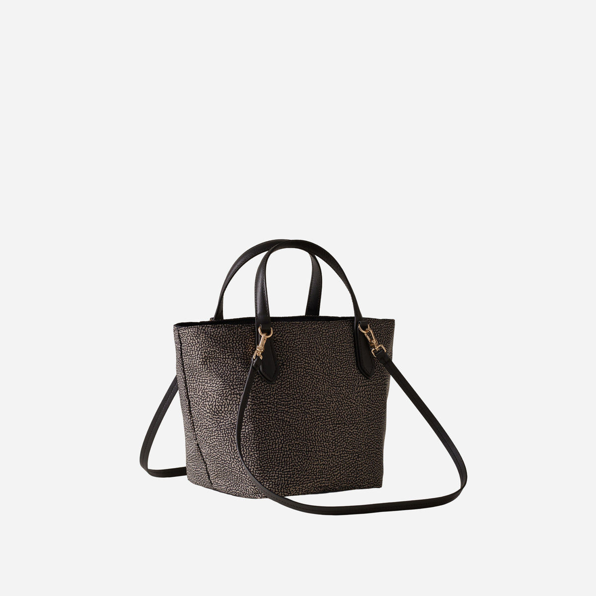 borbonese BORSA SHOPPING SMALL CATRAME/NERO 
