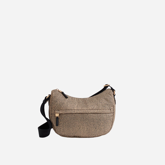 borbonese B-CLUB LUNA BAG SMALL OP NATURALE/NERO 