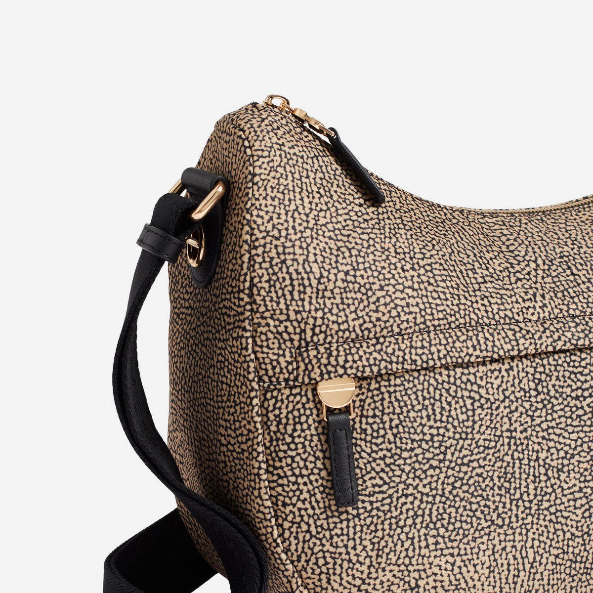 borbonese B-CLUB LUNA BAG MIDDLE OP NATURALE/NERO 