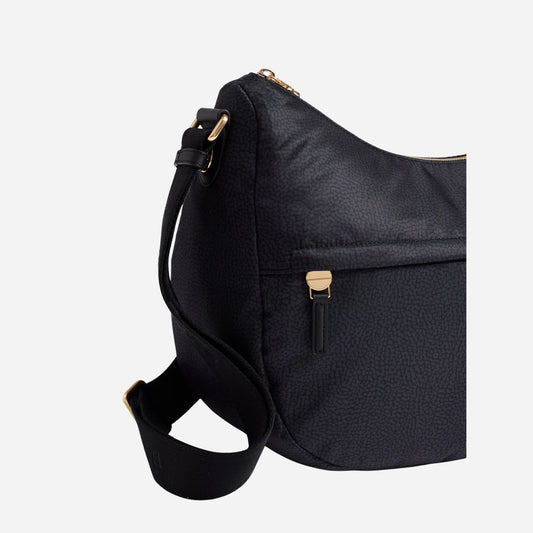 borbonese B-CLUB LUNA BAG LARGE DARK BLACK 