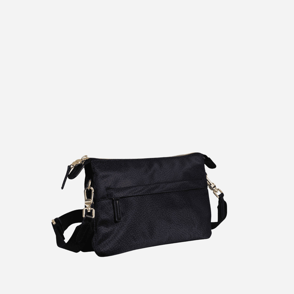 borbonese BORSA CROSS OVER DARK BLACK 
