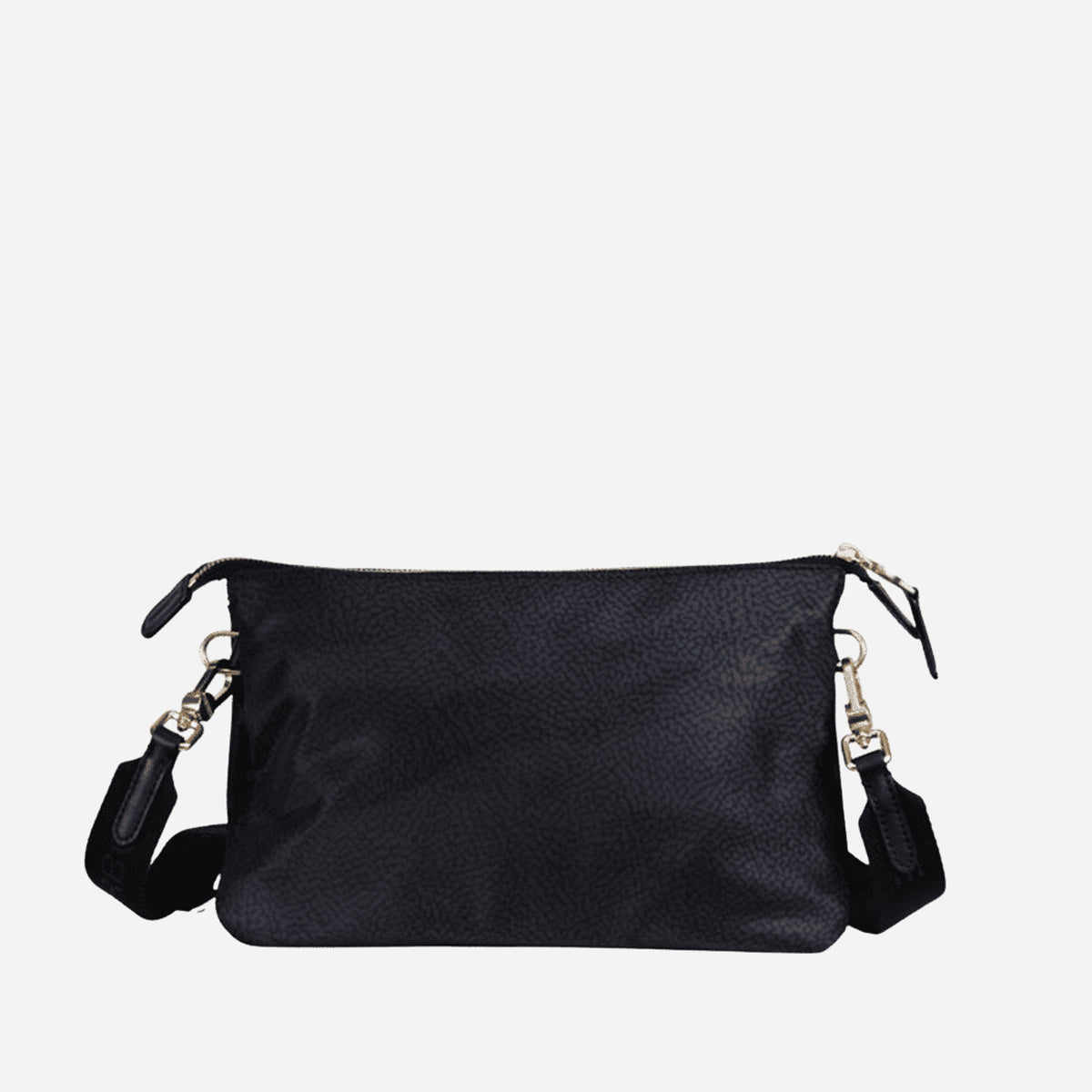 borbonese BORSA CROSS OVER DARK BLACK 