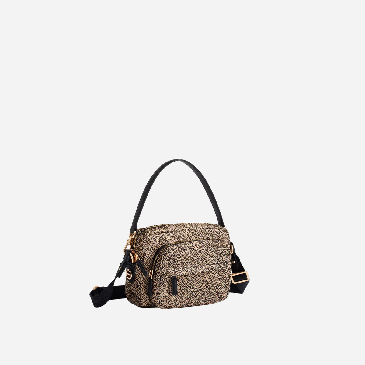 borbonese CAMERA CASE SMALL OP NATURALE/NERO 