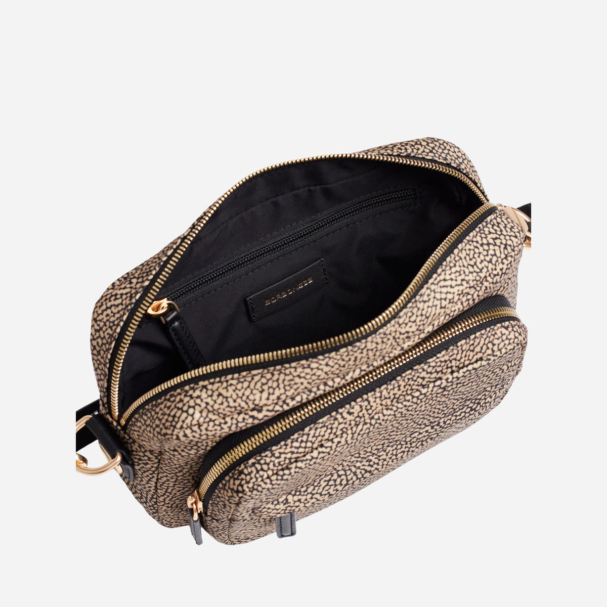 borbonese CAMERA CASE SMALL OP NATURALE/NERO 