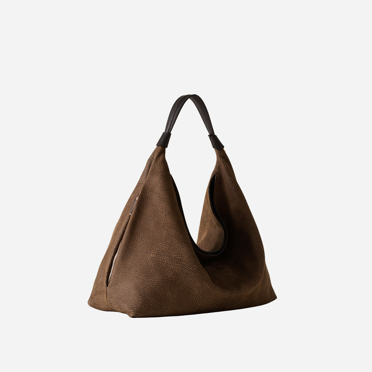 borbonese HOBO BAG MEDIUM CUMINO/EBANO 