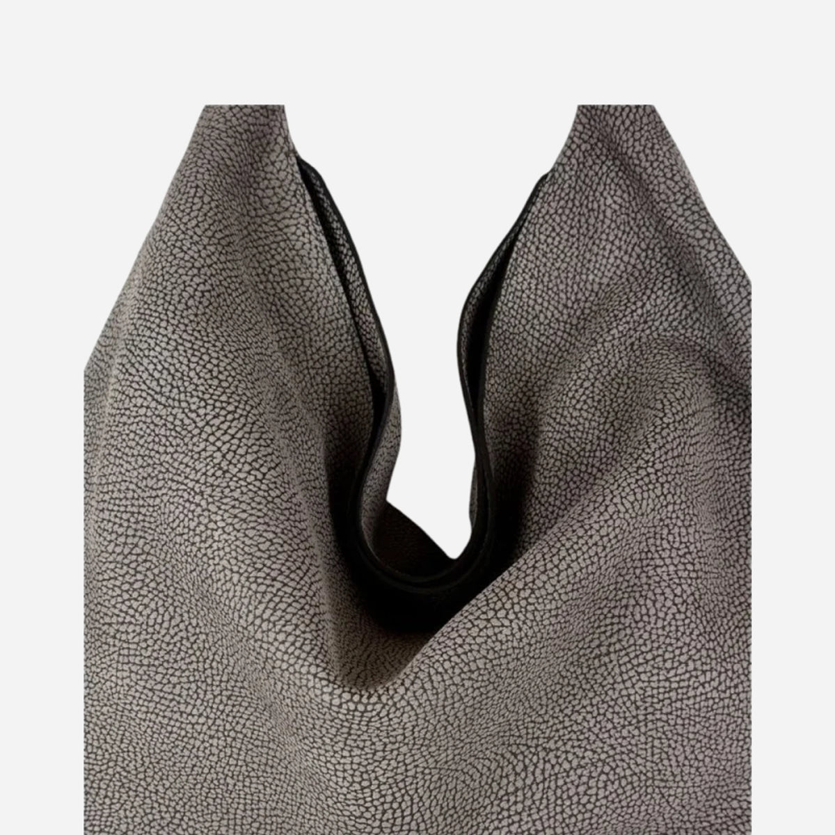 borbonese HOBO BAG MEDIUM CASTORO/EBANO 