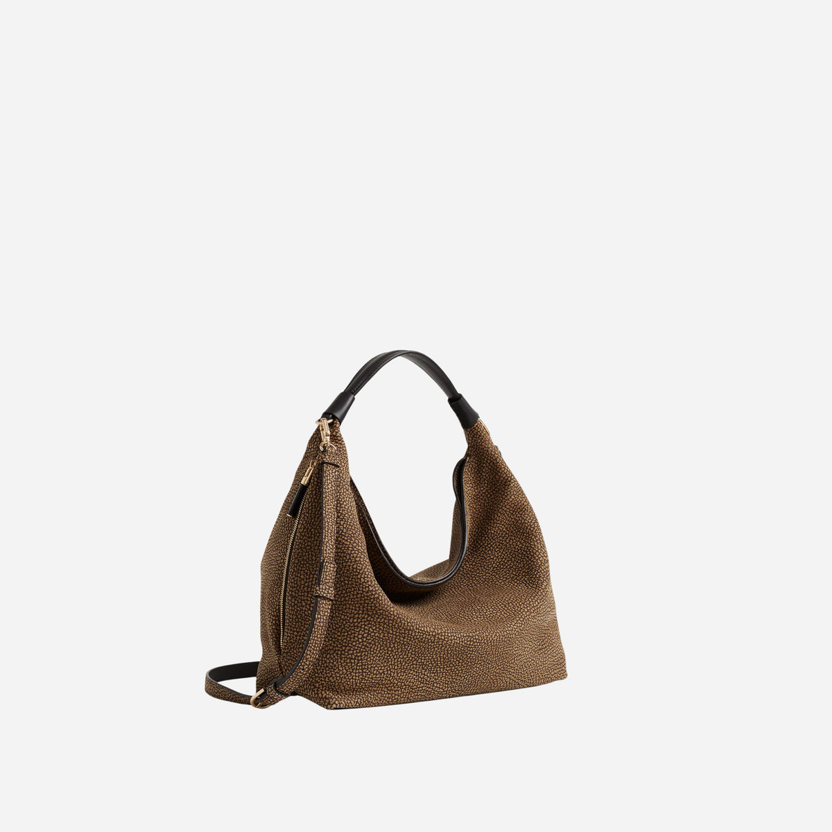 borbonese HOBO BAG SMALL CUMINO/EBANO 