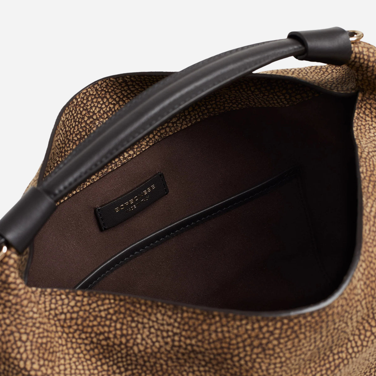 borbonese HOBO BAG SMALL CUMINO/EBANO 