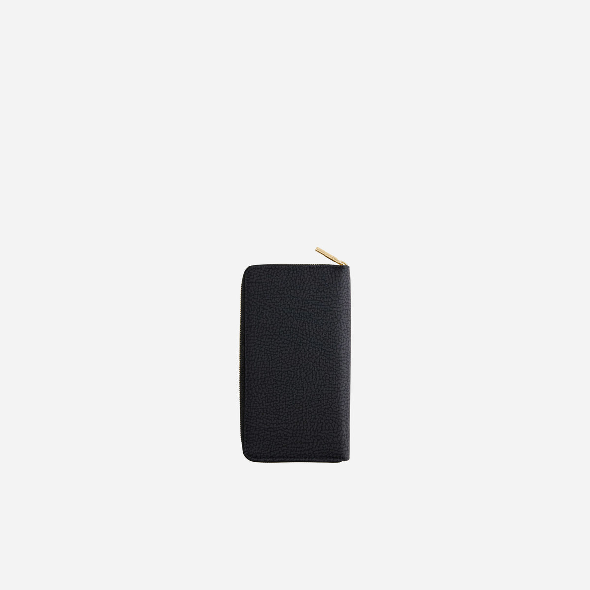 borbonese PORTAFOLGIO LARGE ZIP AROUND DARK BLACK 