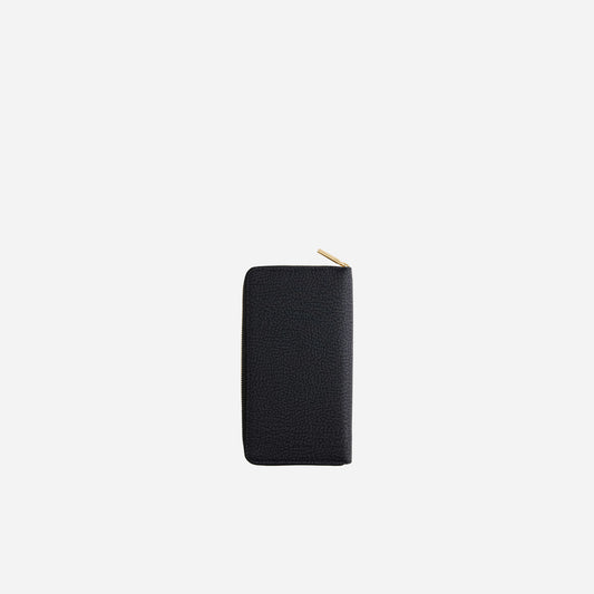 borbonese PORTAFOLGIO LARGE ZIP AROUND DARK BLACK 