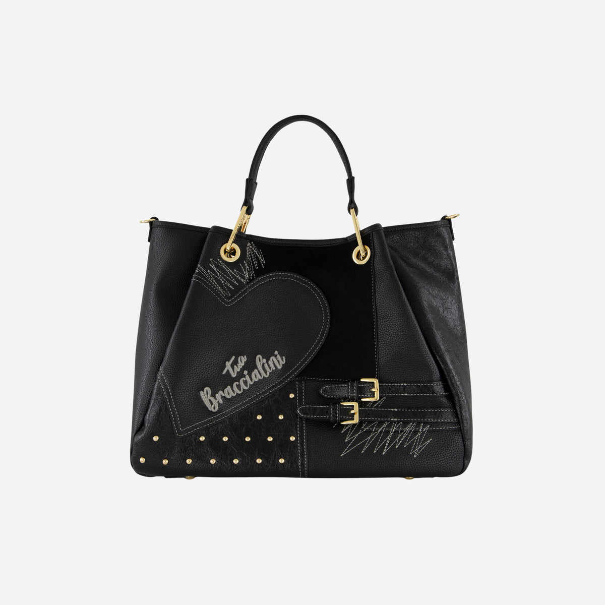 Braccialini BORSA BRACCIALINI AMY PATCHWORK POLISYNT Nero 