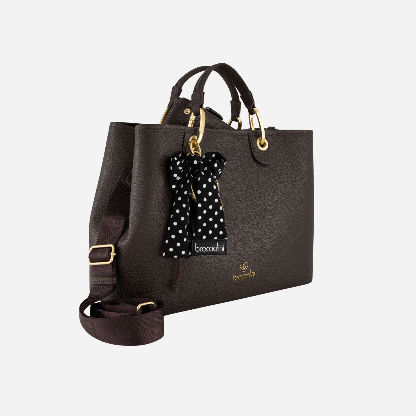 Braccialini BORSA BRACCIALINI BETH POLISYNT Cioccolato 