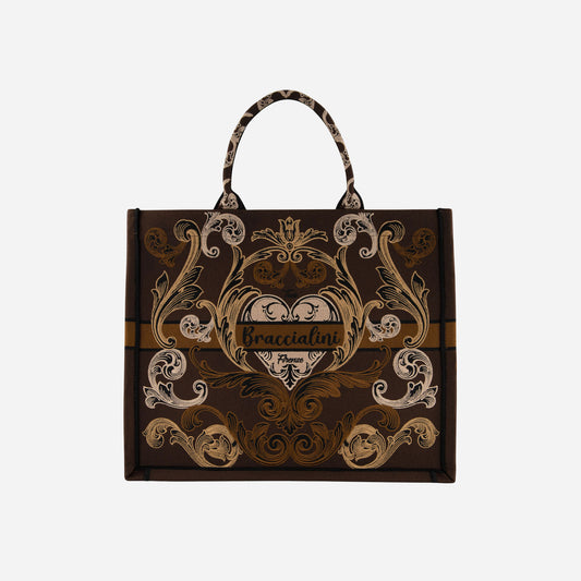 Braccialini BORSA BRACCIALINI QUEEN CHOCO RAMAGE 