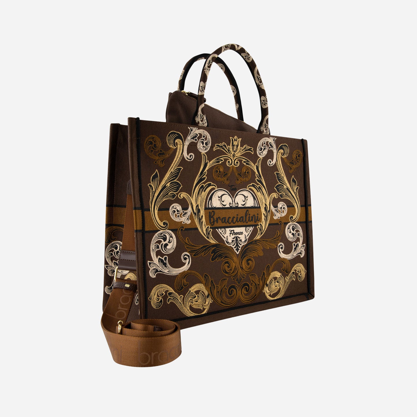 Braccialini BORSA BRACCIALINI QUEEN CHOCO RAMAGE 