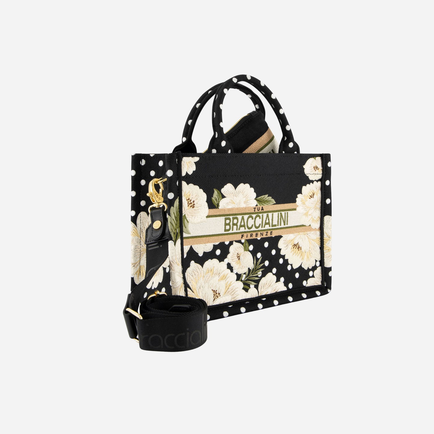 Braccialini BORSA BRACCIALINI QUEEN PEONIE POIS 