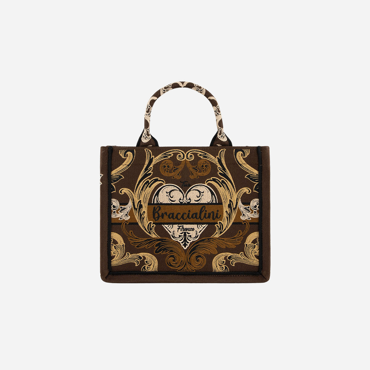 Braccialini BORSA BRACCAILINI QUEEN CHOCO RAMAGE 
