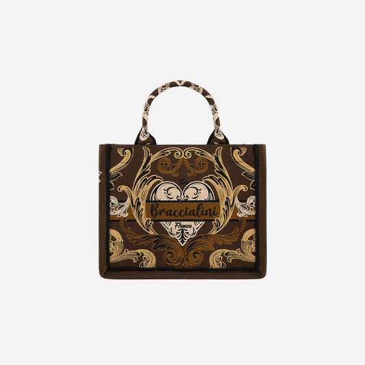 Braccialini BORSA BRACCAILINI QUEEN CHOCO RAMAGE 