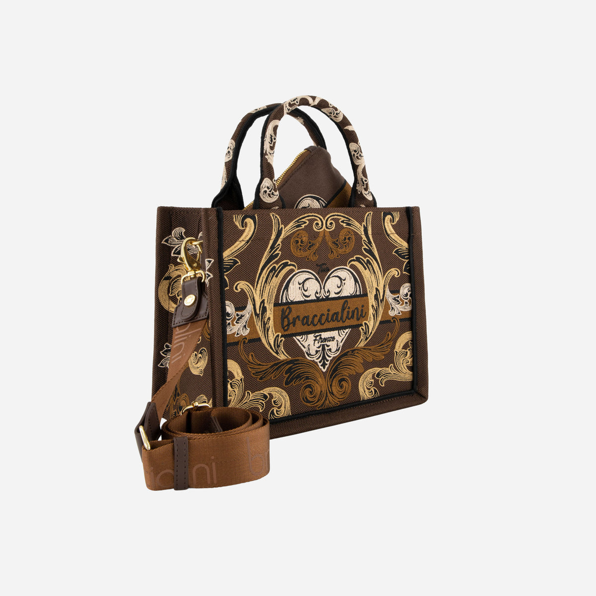 Braccialini BORSA BRACCAILINI QUEEN CHOCO RAMAGE 