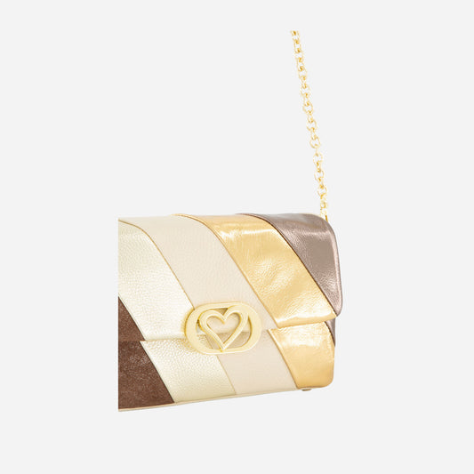 Braccialini BORSA BRACCIALINI PATCHWORK MULTI/ORO 
