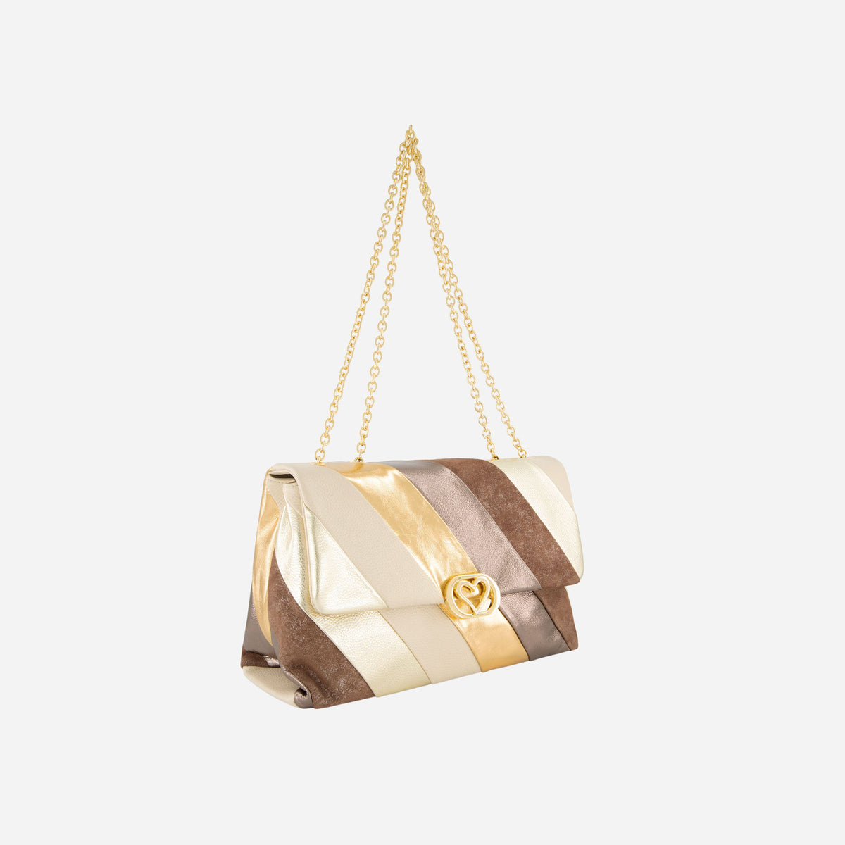Braccialini BORSA BRACCIALINI PATCHWORK MULTI/ORO 