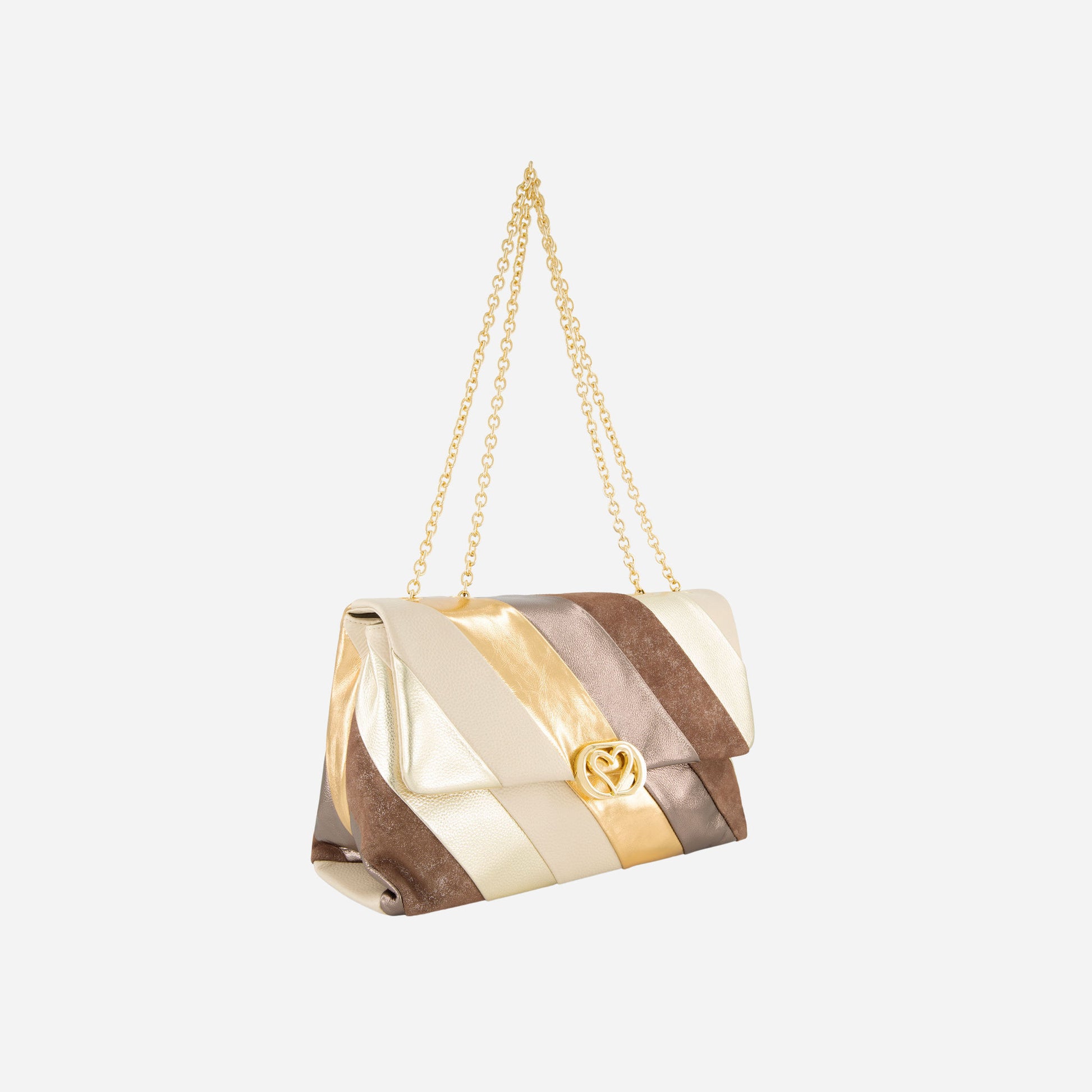 Braccialini BORSA BRACCIALINI PATCHWORK MULTI/ORO 