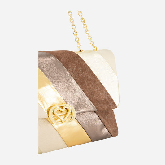 Braccialini BORSA BRACCIALINI PATCHWORK MULTI/ORO 
