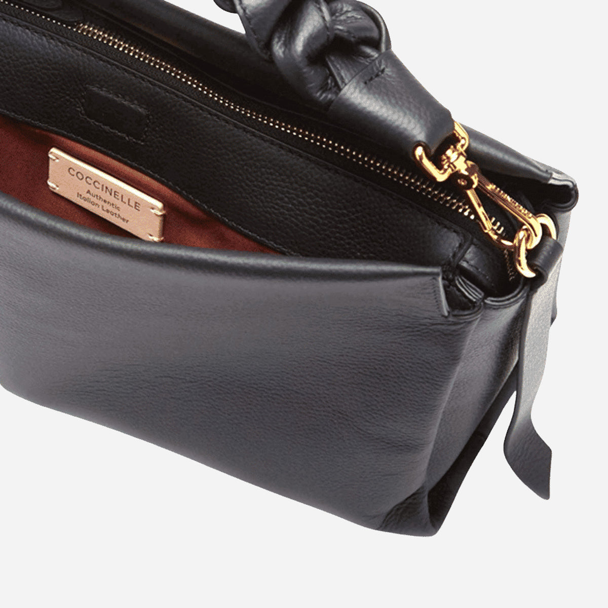 coccinelle Boheme Medium NOIR/COGNAC 