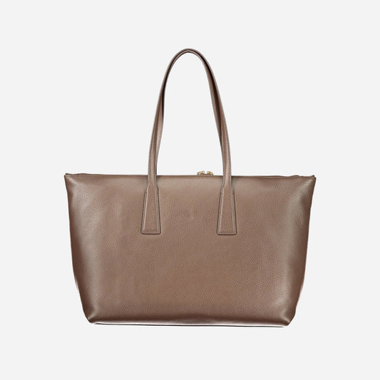 FURLA Olivia Borsa shopping grande in pelle ESPRESSO 