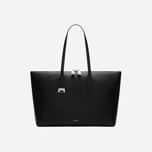 FURLA Olivia Borsa shopping grande in pelle Nero 
