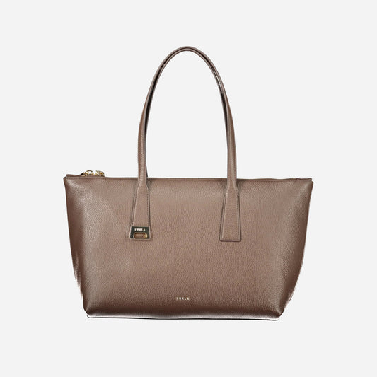 FURLA Olivia Borsa shopping media in pelle ESPRESSO 
