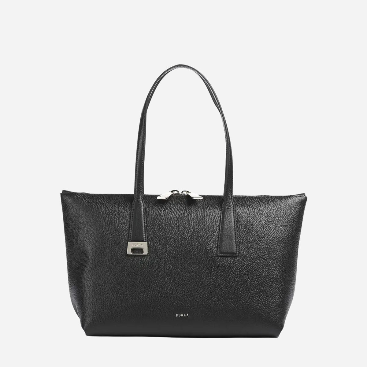 FURLA Olivia Borsa shopping media in pelle Nero 