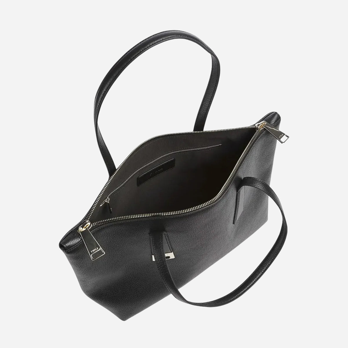 FURLA Olivia Borsa shopping media in pelle Nero 