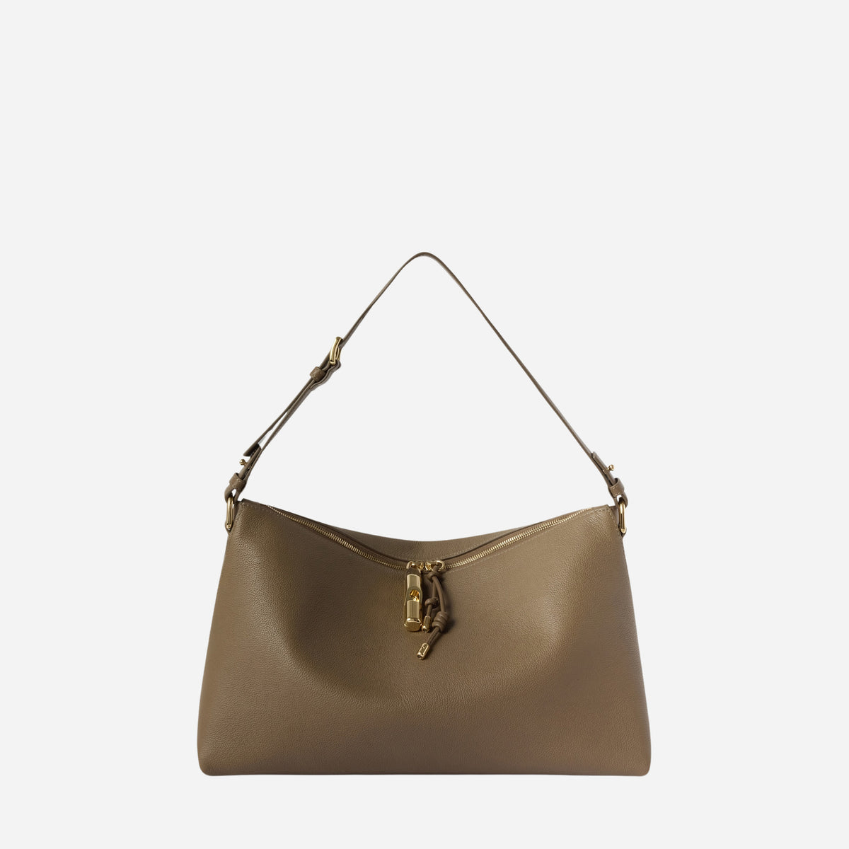 FURLA Debby M Borsa a spalla in pelle MUDDY GRAY 
