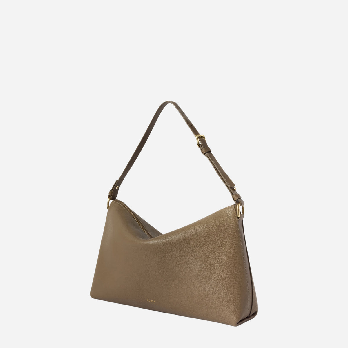 FURLA Debby M Borsa a spalla in pelle MUDDY GRAY 