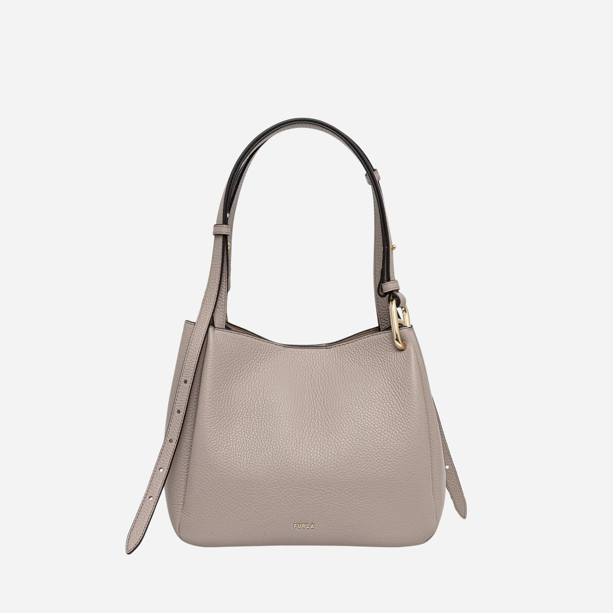 FURLA Nuvola M Tote borsa a spalla in pelle CACHEMIRE GRAY 