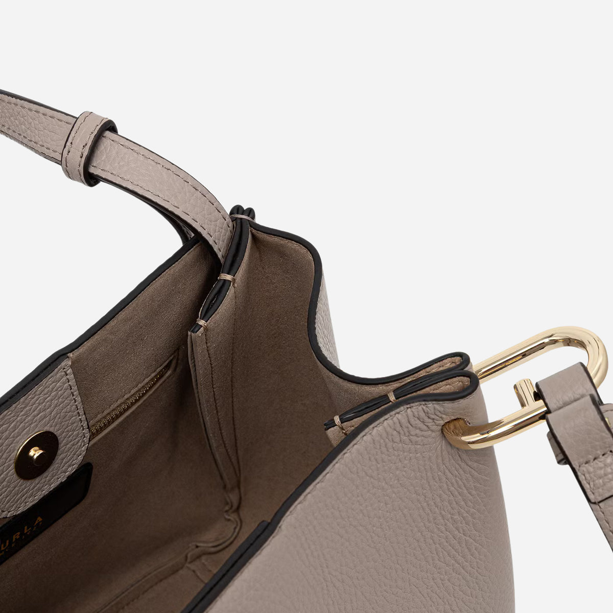 FURLA Nuvola M Tote borsa a spalla in pelle CACHEMIRE GRAY 