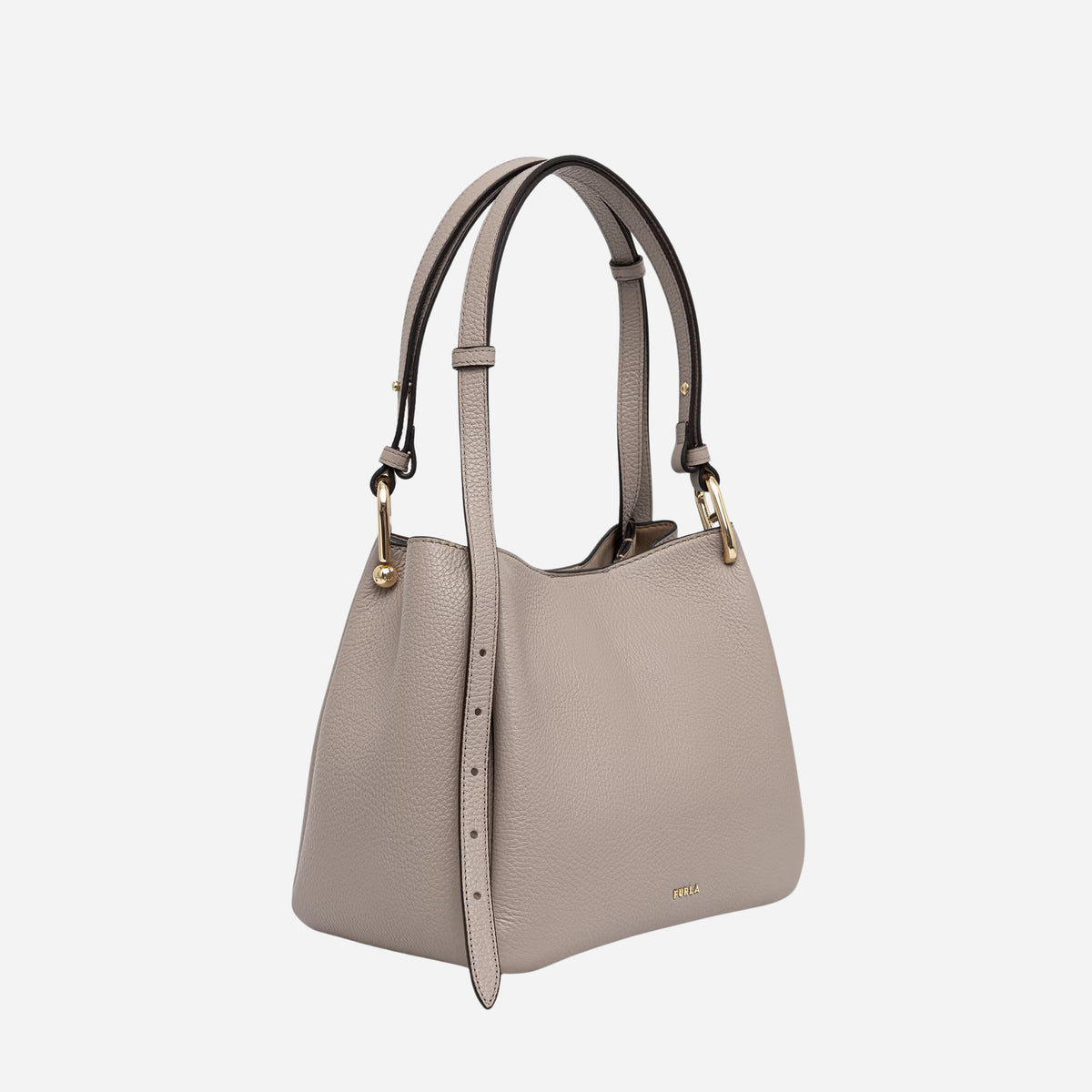 FURLA Nuvola M Tote borsa a spalla in pelle CACHEMIRE GRAY 