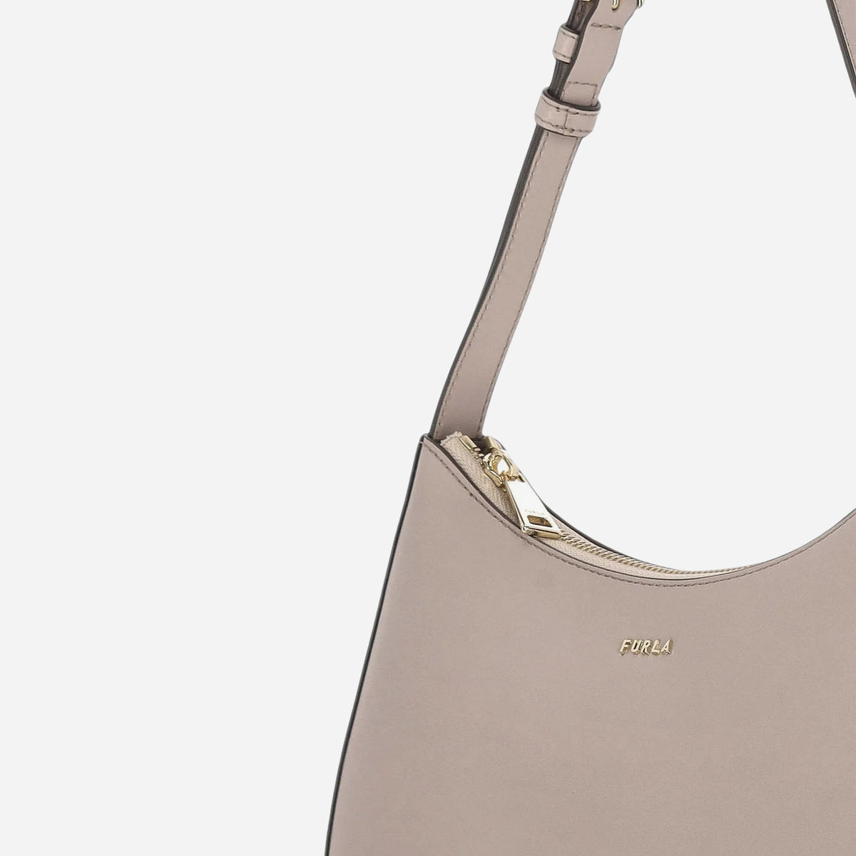 FURLA Margot Borsa piccola a spalla in pelle CACHEMIRE GRAY 