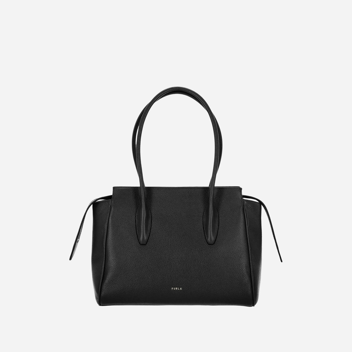 FURLA Ambra L Borsa tote grande a spalla in pelle Nero 