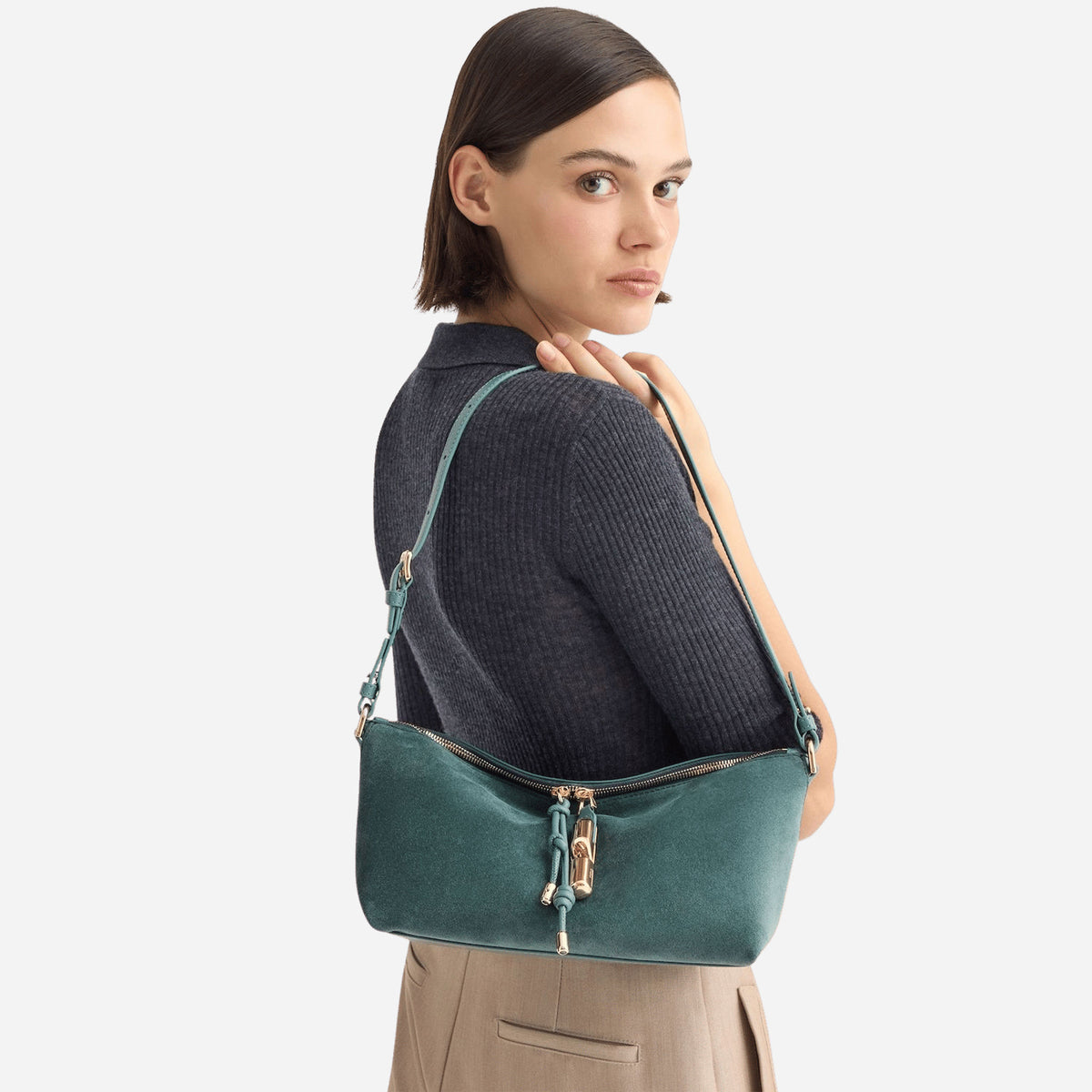 FURLA Debby Borsa A Spalla TONI EDERA GREEN 