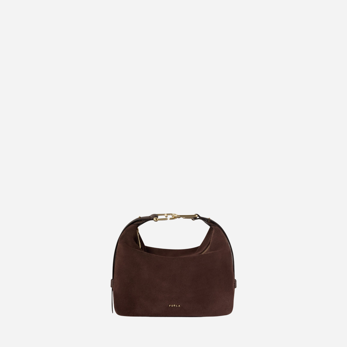 FURLA Tonie Borsa mignon a spalla in camoscio TONI CIOCCOLATO 