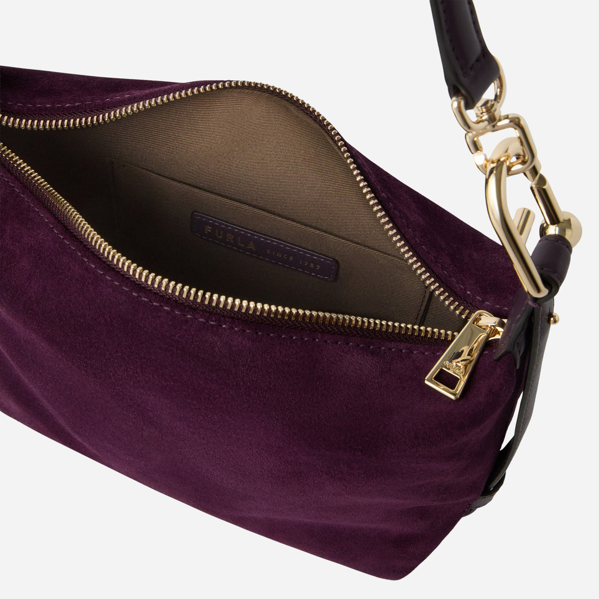 FURLA Tonie Borsa mignon a spalla in camoscio TONI WINTER BLOOM 