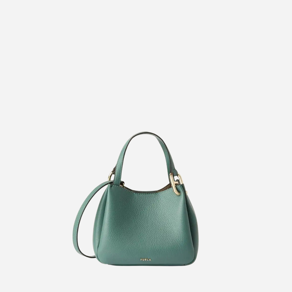 FURLA Nuvola Tote mini a mano in pelle EDERA GREEN 