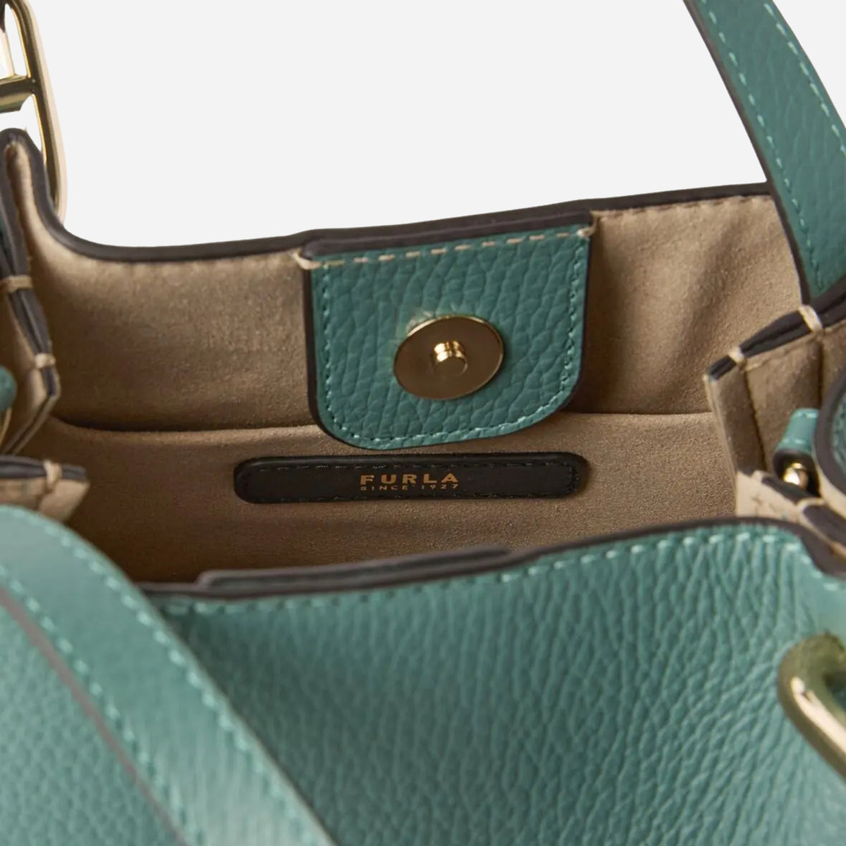 FURLA Nuvola Tote mini a mano in pelle EDERA GREEN 