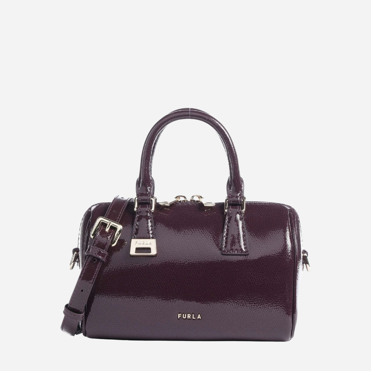 FURLA Olivia Borsa mini a mano in pelle verniciata WINTER BLOOM 