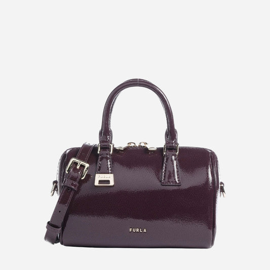 FURLA Olivia Borsa mini a mano in pelle verniciata WINTER BLOOM 